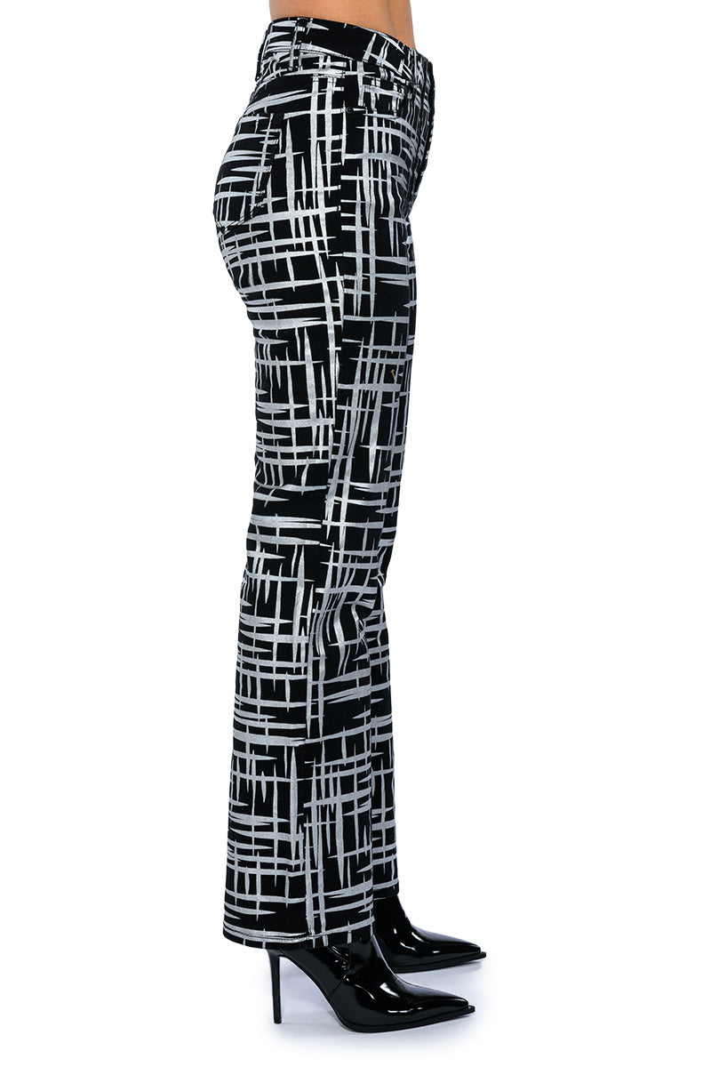 Extra View Something Different Metallic Detailed Jeans