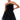 Front View Something Light Tulle Mini Dress In Black