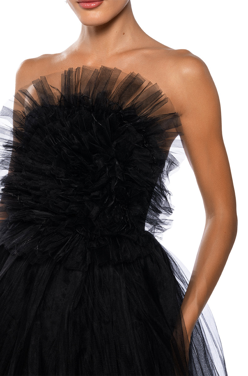 akira black dress SOMETHING SLIGHT TULLE MINI DRESS – AKIRA