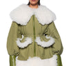 Front View Sophie Cozy Sherpa Trim Puffer Coat