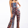 Front View Soul Ties Strapless Wide Leg Jumpsuit