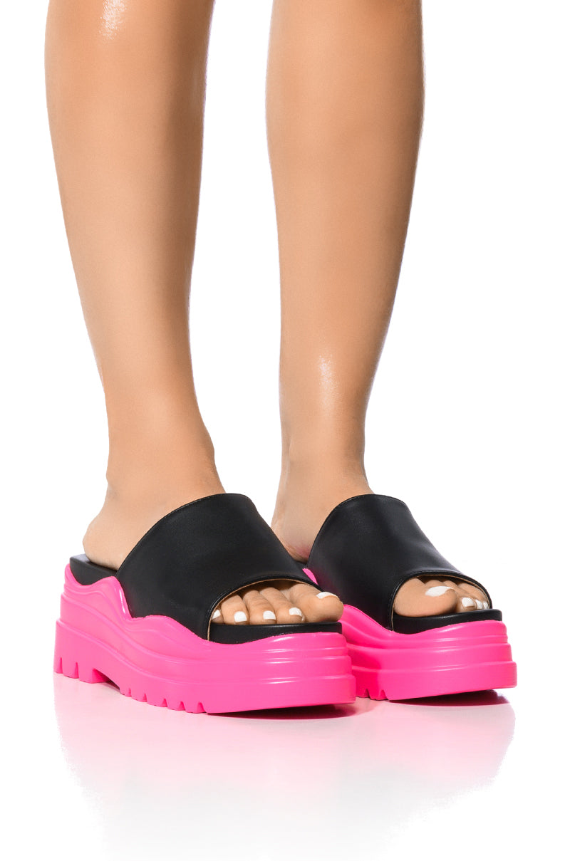 Sour Forward SKITTLES PINK CHUNKY SLIP ON SANDAL – AKIRA