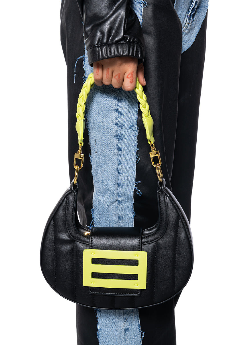 Front View Sour Candy Color Block Bag