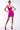 Side View South Beach Ruched Mesh Midi Dress