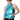 Front View Space Cadet Sleeveless Zip Up Top In Blue Green Metallic