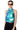 Side View Space Cadet Sleeveless Zip Up Top In Blue Green Metallic