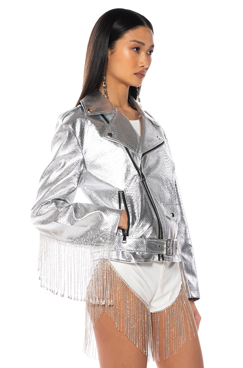 SPACE CASE METALLIC FRINGE MOTO view 0