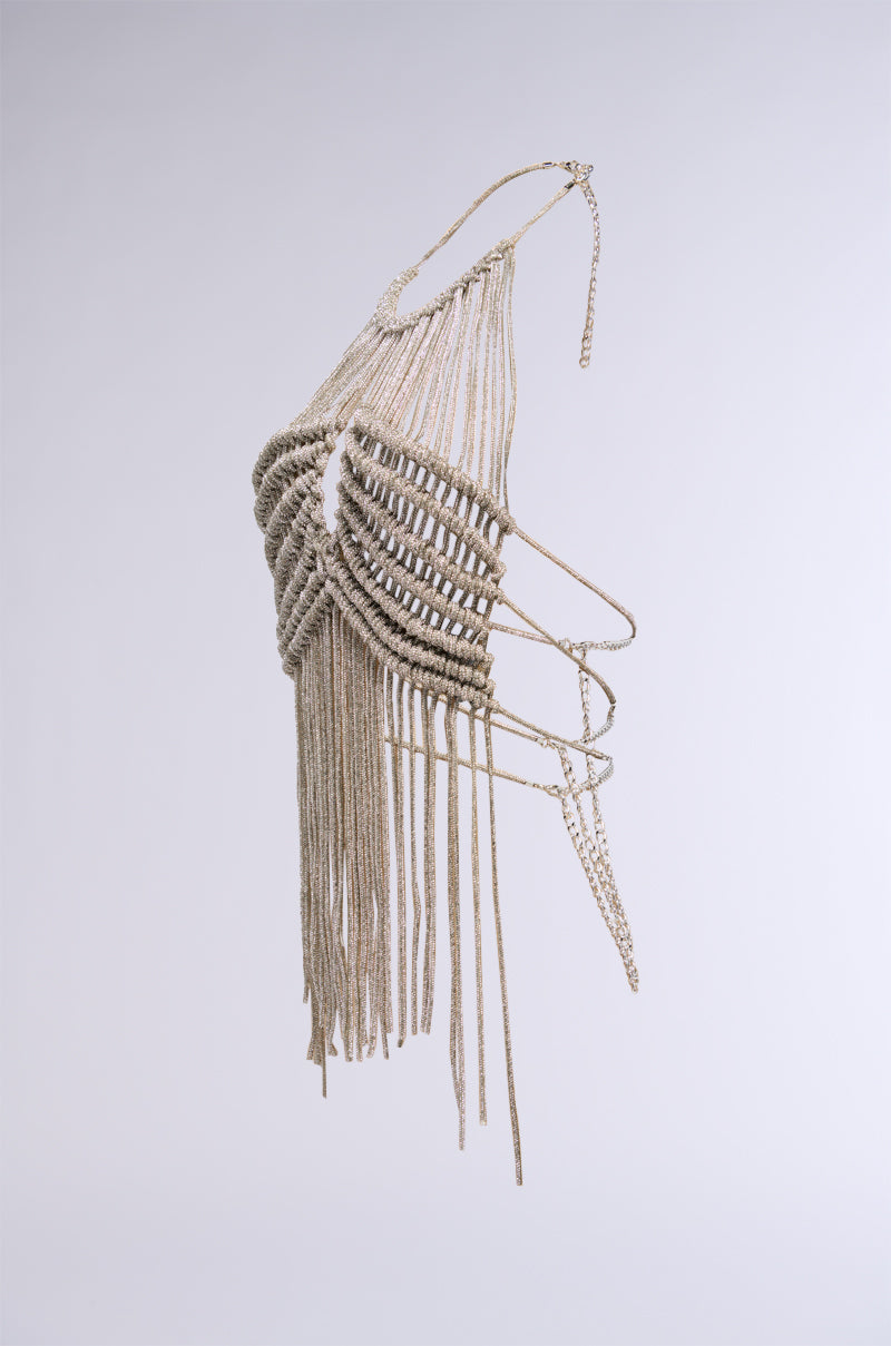 Full View Sparkle & Shine Embellished Fringe Bra Top 8