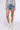 Front View Sparkle And Shine Distressed Denim Sequin Short