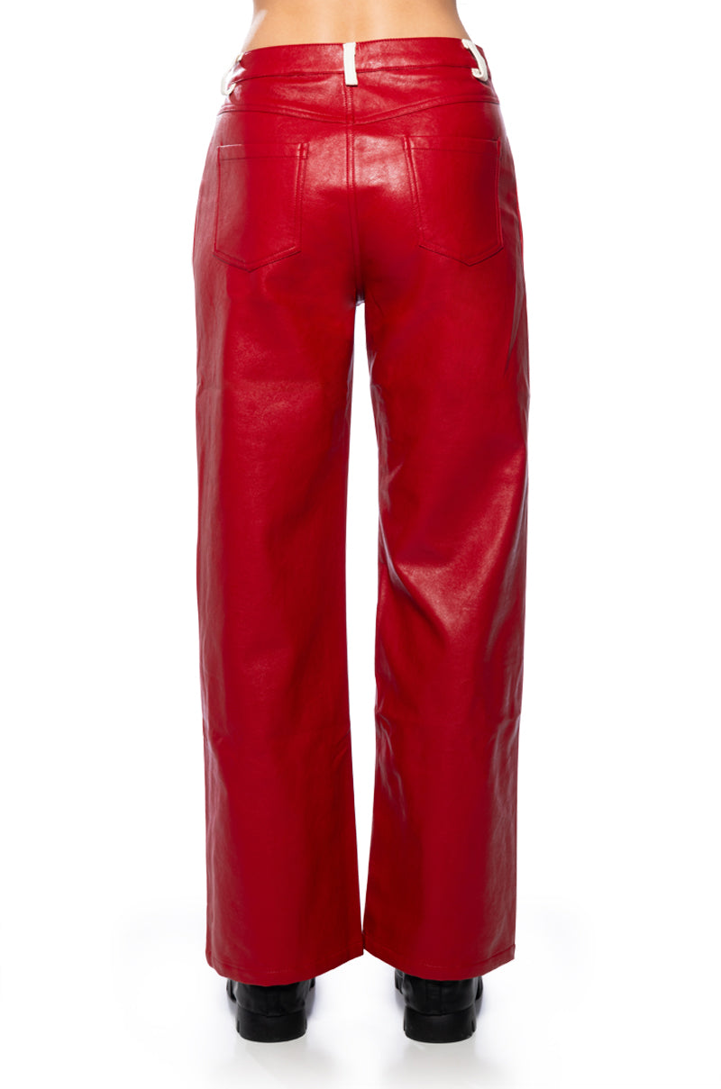 Extra View Speed Up Motor Faux Leather Pant