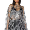 Front View Spider Web Gilded Metallic Sweater