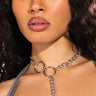 Front View Spoiler Alert Chain Choker Necklace