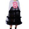 Front View Sporty Chic Tulle Hoodie Dress