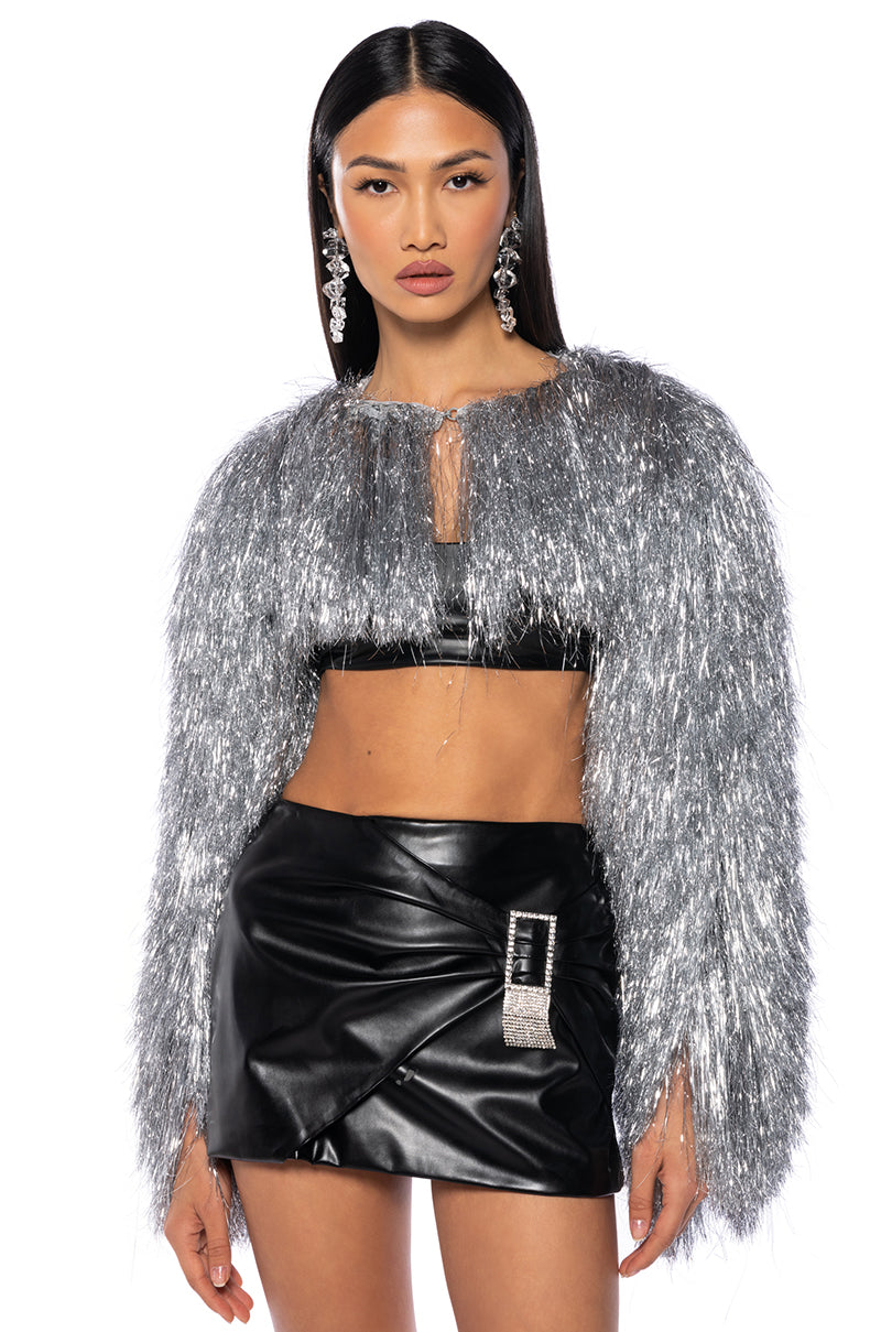 Front View Spring Edit Tinsel Bolero 0