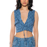 Front View Spring In The Hamptons Denim Vest