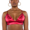 Front View Spring Satin Bralette