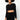 Front View Stack It Up Ruched Long Sleeve Crop Top in Black