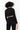 Back View Stack It Up Ruched Long Sleeve Crop Top in Black