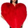 Front View Star Crossed Lover Faux Fur Heart Vest