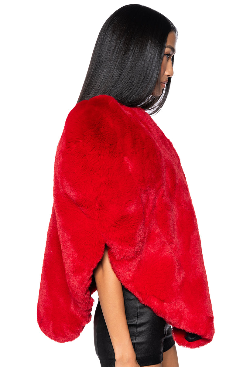 Full View Star Crossed Lover Faux Fur Heart Vest 4