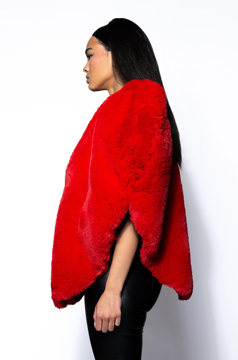 Extra View Star Crossed Lover Faux Fur Heart Vest 17