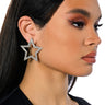 Front View Star Of The Show Embellished Earrings