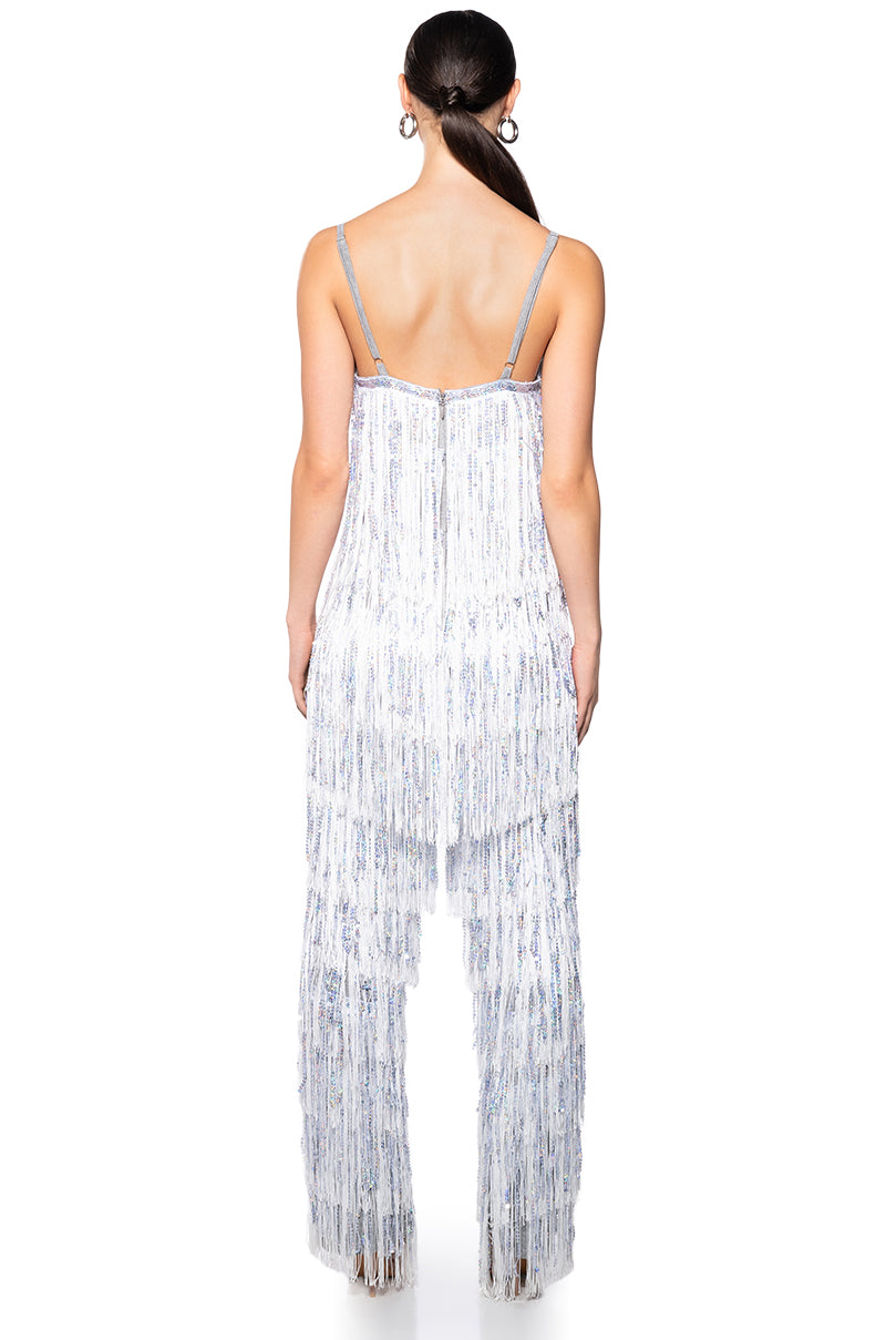 Detail View Star Of The Show Fringe Jumpsuit