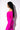 Extra View Star Stretch Its Giving Model Material Gloved Bodysuit In Fucshia