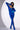 Detail View Star Stretch Its Giving Model Material Gloved Bodysuit In Royal Blue