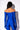 Extra View Star Stretch Its Giving Model Material Gloved Bodysuit In Royal Blue