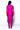 Full View Star Stretch One Of One Long Sleeve Midi Dress In Pink