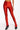 Front View Star Stretch Ruched Ankle Leggings In Rust