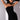 Front View Star Stretch Ruched Strapless Mini Dress With Long Gloves In Black