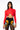 Back View Star Stretch Wrap Front Fitted Long Sleeve Crop Top