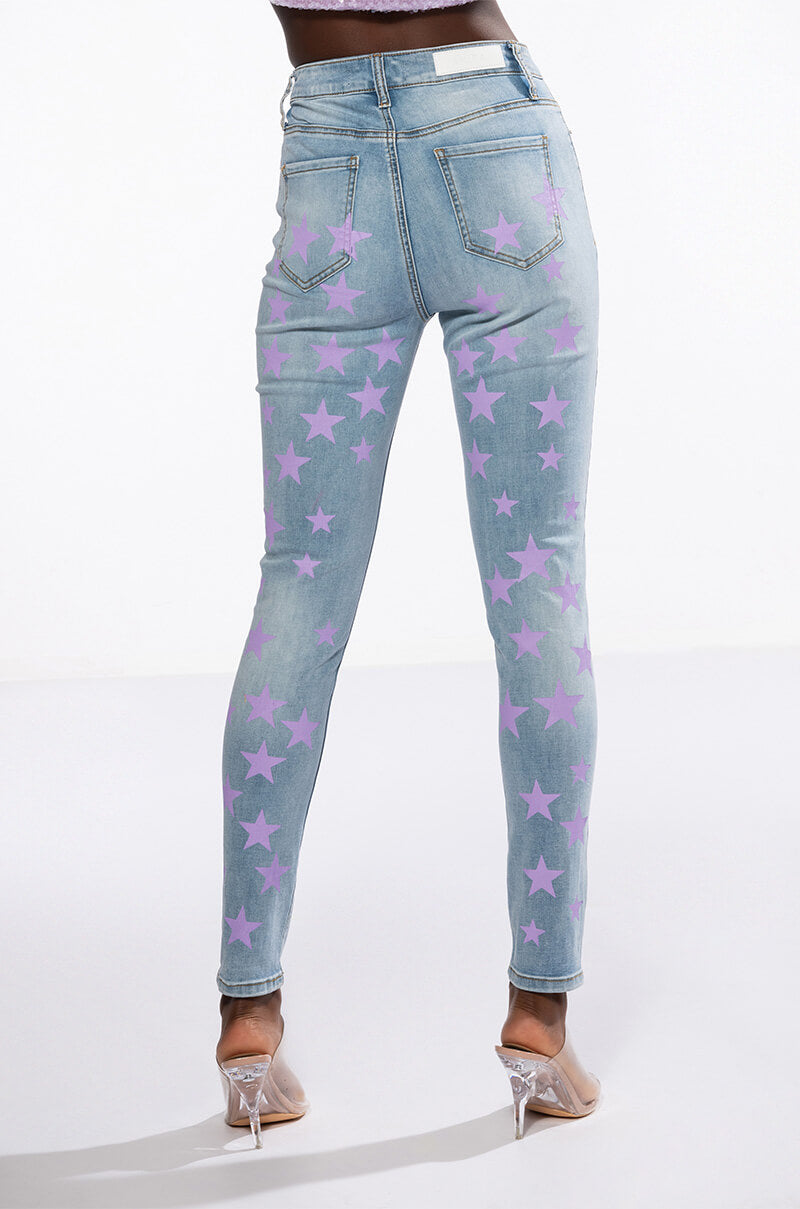 Full View Starlight Mid Rise Painted Skinny Jean 4
