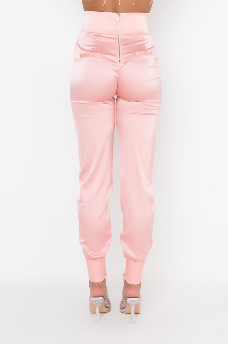 Back View Stars In The Sky Satin Pants
