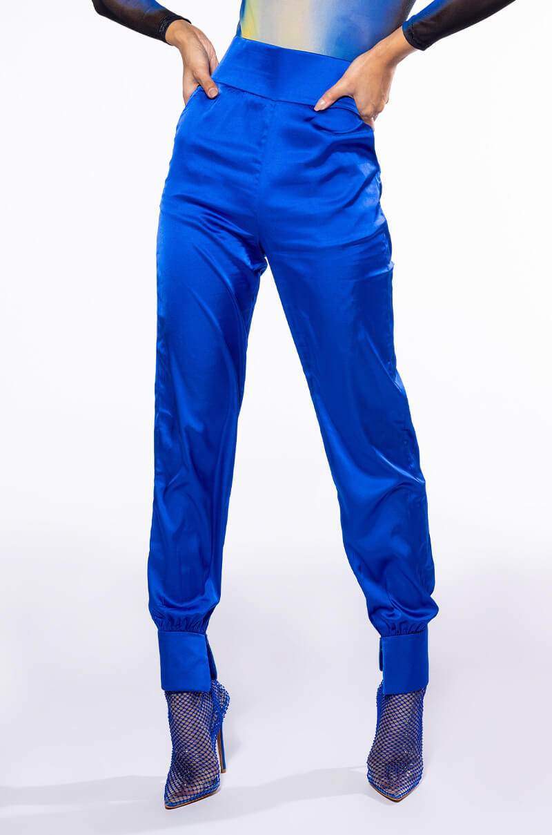 STARS IN THE SKY RHINESTONE SATIN PANTS view 0