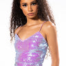 Front View Starstruck Sequin V-neck Tank Top