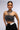 Front View Stay Connected Collared Rhinestone Mesh Crop Top