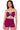 Front View Stella Magenta Tie Front Bandeau Top