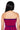 Full View Stella Magenta Tie Front Bandeau Top