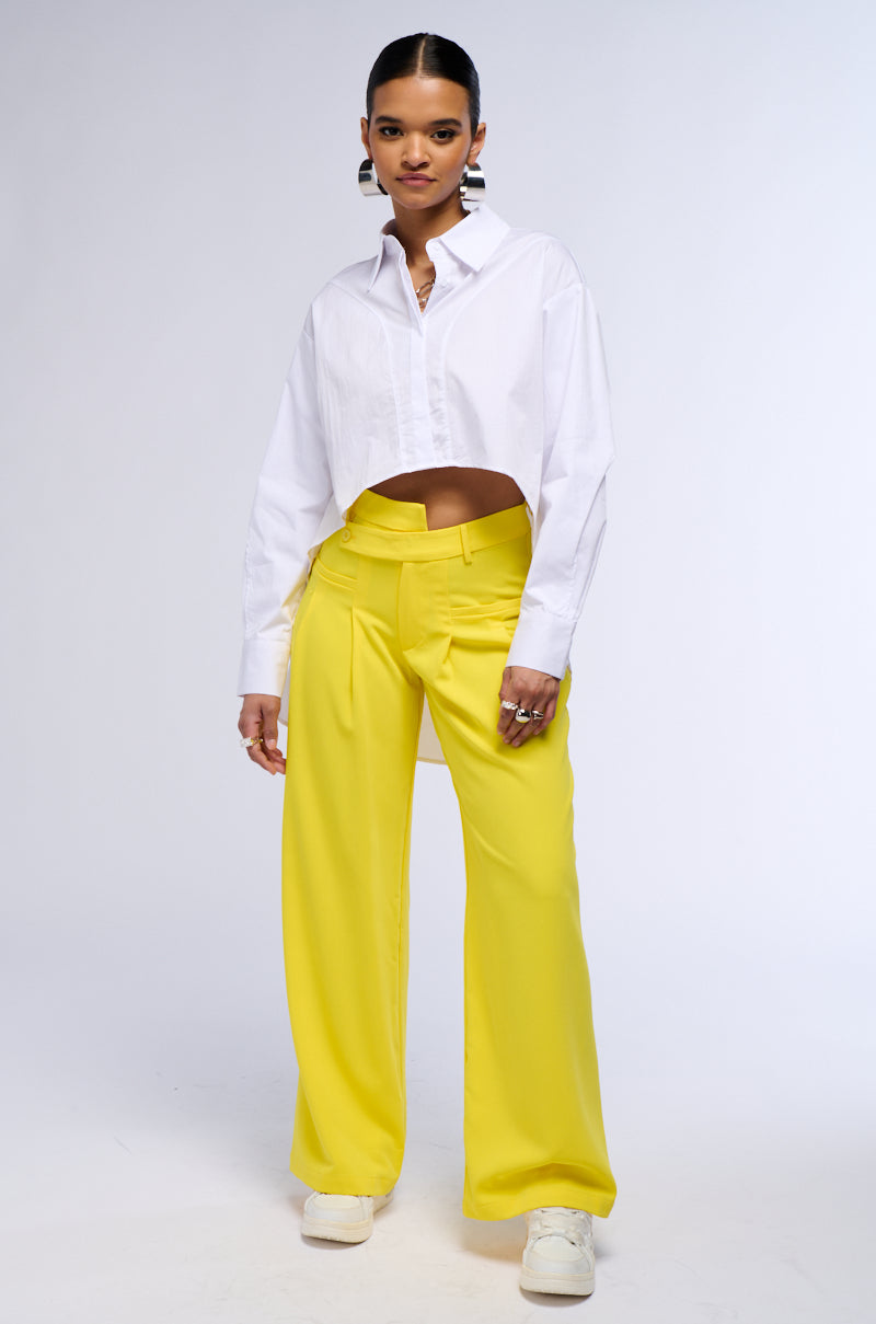 Extra View Stephanie High Low Poplin Button Down Shirt