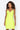 Front View Stepping Out Like Midi Dress With Rhinestone in Neon Green