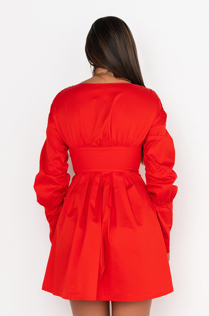 Detail View Stick With Me Mini Dress With Lace Up 3