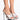 Front View Stiletto Mule Sandal In White