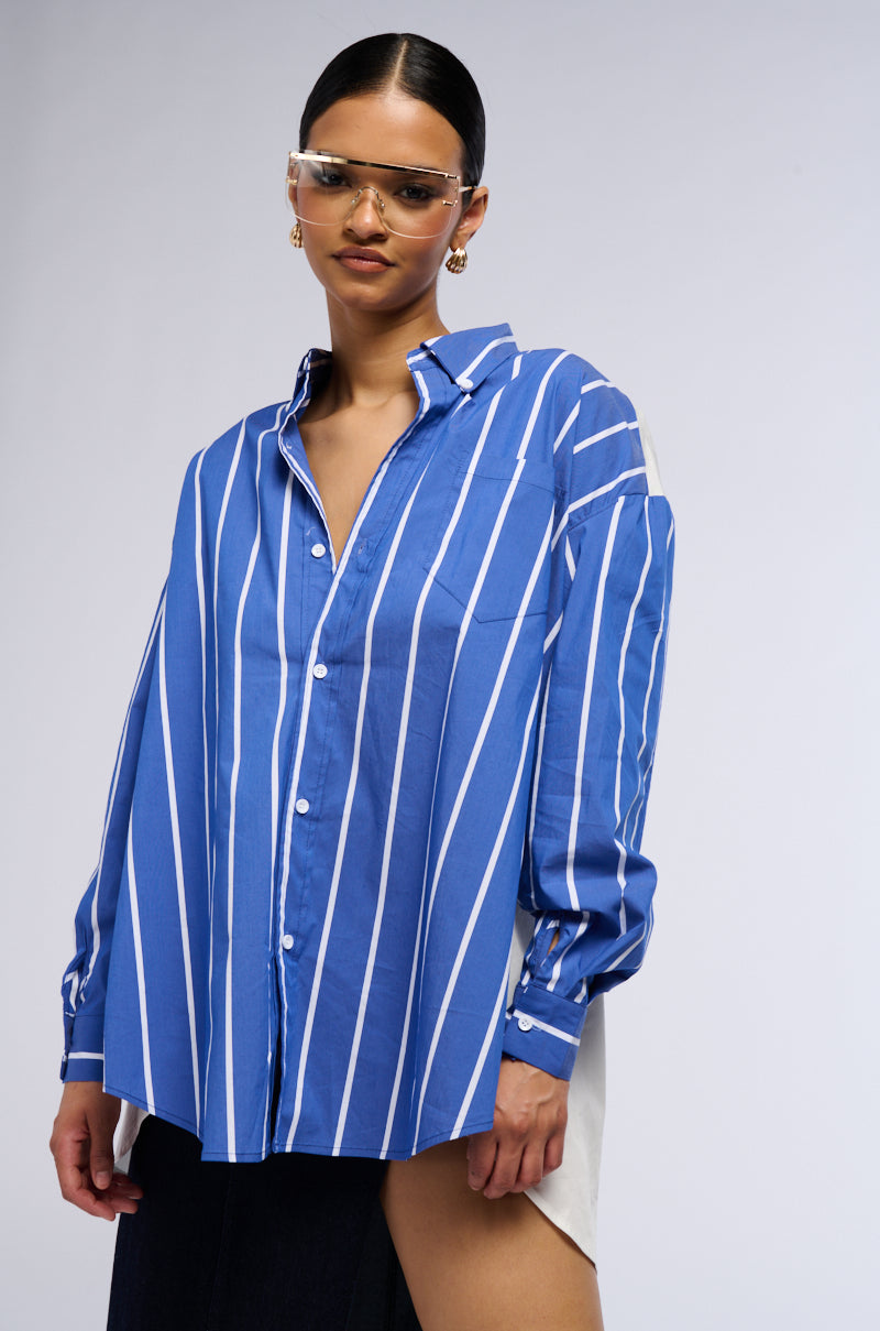 Full View Stop & Stare Reversible Button Down Poplin Shirt