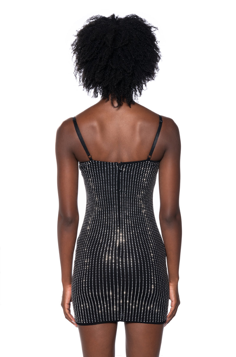 Full View Stop And Stare Rhinestone Mini Dress 4