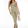 Front View Stop And Stare Tube Utility Jumpsuit