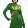 Front View Storyteller Twist Front Detail Mini Dress