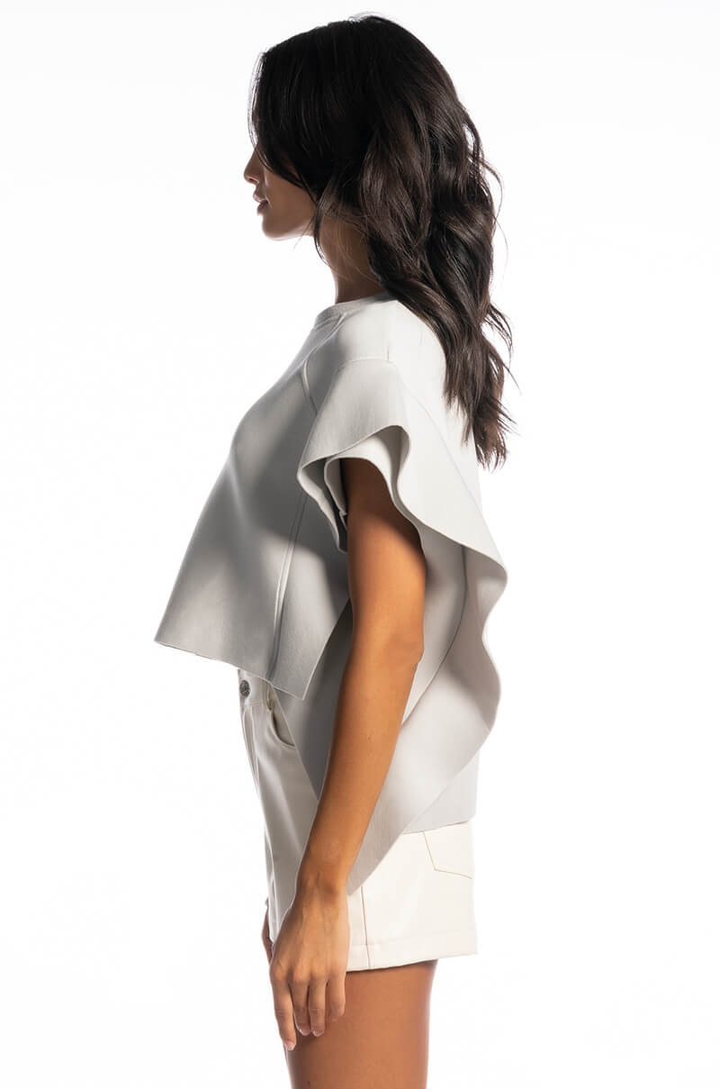 Extra View Straight To It Scuba Ruffle Detail Sweatshirt 15